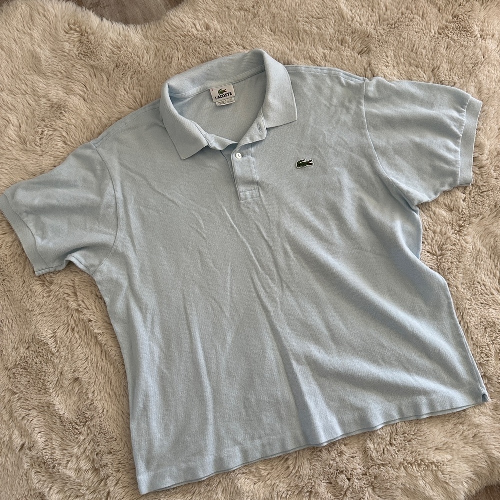 Lacoste Light Blue Polo Shirt Sz 6